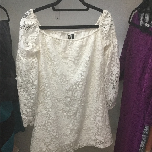 Boho lace off the shoulder dress - Picture 4 of 5